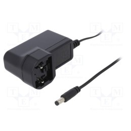 1 pcs x MEAN WELL - GEM06I15-P1J - Power supply: switched-mode, plug, 15VDC, 0.4A, 6W, Out: 5,5/2,1