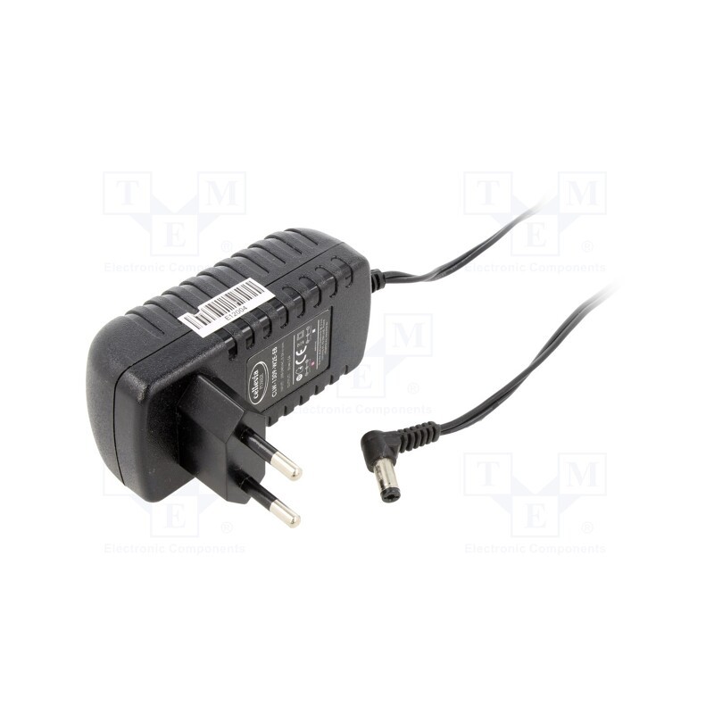 1 pcs x CELLEVIA POWER - CLW-1309-W2E-EB-L - Power supply: switched-mode, plug, 9VDC, 1.5A, 13W, Plug: EU, 84%