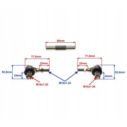 Atv quad 50 110 125 steering rod ends