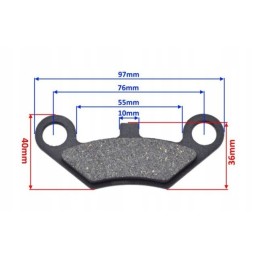 Brake pads for shineray atv250 st 9c factory rear