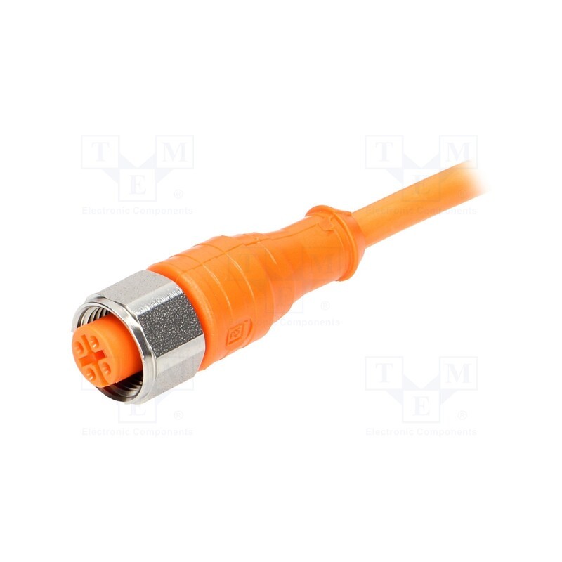 1 pcs x LUMBERG AUTOMATION - PRKT 4-07/10 M - Connection lead, M12, PIN: 4, straight, 10m, plug, 230VAC, 4A, 230VDC
