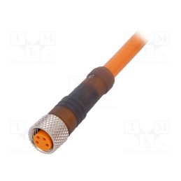 1 pcs x LUMBERG AUTOMATION - RKMV 4-07/15 M - Connection lead, M8, PIN: 4, straight, 15m, plug, 60VAC, 4A, -25÷80°C