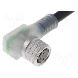1 pcs x LUMBERG AUTOMATION - RKMWV/LED A 3-224/5 M - Connection lead, M8, PIN: 3, angled, 5m, plug, 30VAC, 4A, -25÷80°C