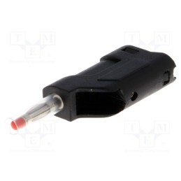 1 pcs x SCI - R8-104-BLACK - Plug, 4mm banana, 10A, 60VDC, black, 58.5mm, on cable