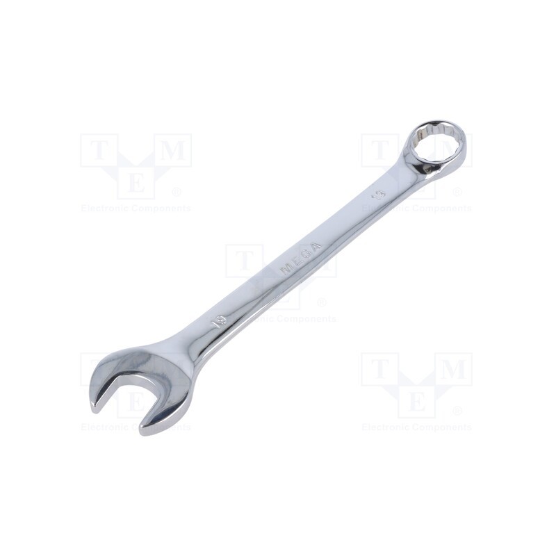 1 pcs x MEGA - 35269 - Wrench, combination spanner, 19mm, Chrom-vanadium steel