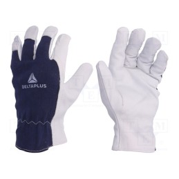 1 set x DELTA PLUS - CT402BL08 - Protective gloves, Size: 8, natural leather, CT402