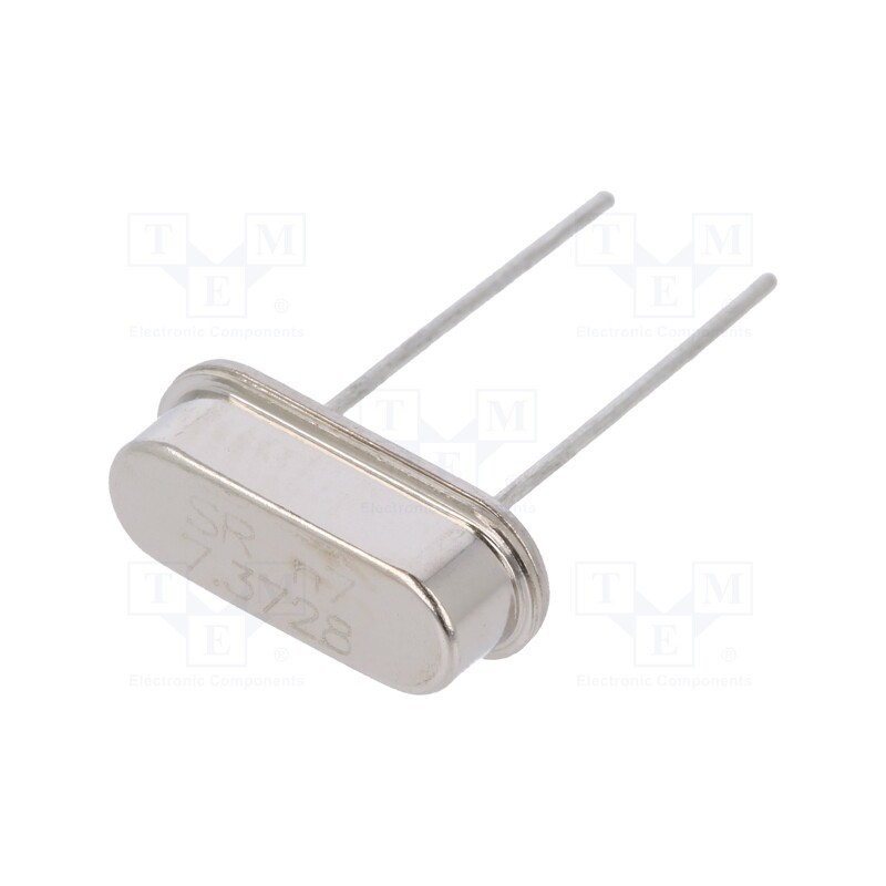2 pcs x SR PASSIVES - 7.3728M-49S-SR - Resonator: quartz, 7.3728MHz, ±30ppm, 20pF, THT, HC49-S