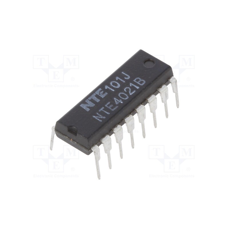 1 pcs x NTE Electronics - NTE4021B - IC: digital, 8bit,static shift register,synchronous, CMOS, THT