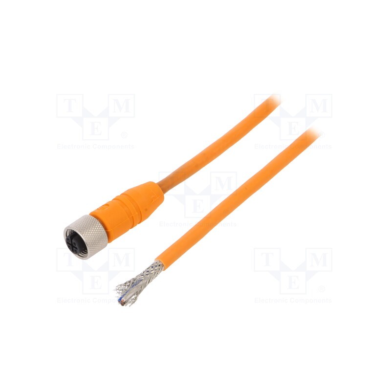 1 pcs x LUMBERG AUTOMATION - RKTS 4-182/5 M - Connection lead, M12, PIN: 4, straight, 5m, plug, 240VAC, 4A, IP67