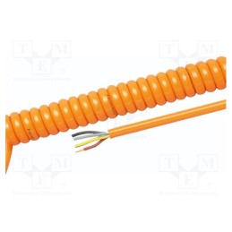 1 pcs x HELUKABEL - 85450 - Wire: coiled, H07BQ-F, 12G1.5mm2, unshielded, PUR, orange, 1.5m, 6m