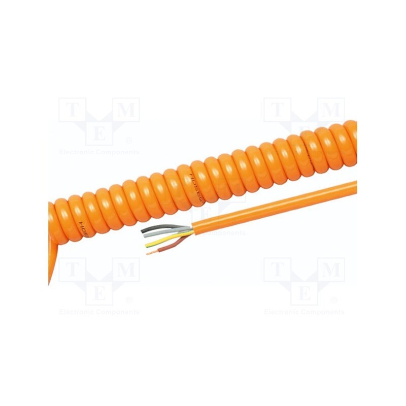 1 pcs x HELUKABEL - 85433 - Wire: coiled, H07BQ-F, 7G1.5mm2, unshielded, PUR, orange, 450V,750V