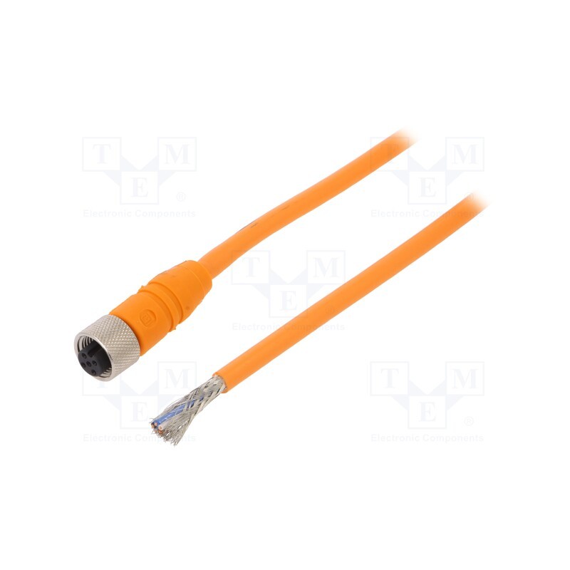 1 pcs x LUMBERG AUTOMATION - RKTS 5-183/5 M - Connection lead, M12, PIN: 5, straight, 5m, plug, 60VAC, 4A, -25÷80°C