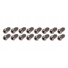 Chrome-plated conical nut for wheels M10x1 25 for 14mm wrench for aluminum rims L 32