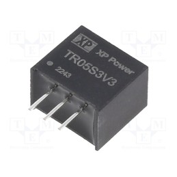 1 pcs x XP POWER - TR05S3V3 - Converter: DC/DC, Uin: 4.5÷28V, Uout: 3.3VDC, Iout: 500mA, SIP3, THT