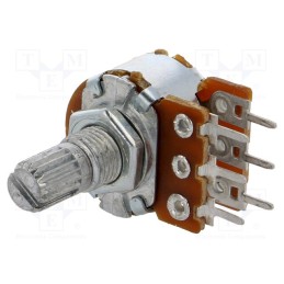 2 pcs x SR PASSIVES - R16148-1B-2-B500K - Potentiometer: shaft, single turn, 500kΩ, 125mW, ±20%, THT, 6mm