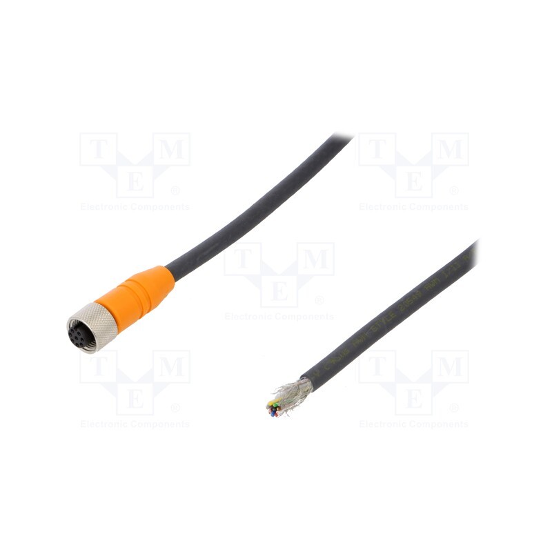 1 pcs x LUMBERG AUTOMATION - RKTS 8-299/2 M - Connection lead, M12, PIN: 8, straight, 2m, plug, 30VAC, 4A, -25÷80°C