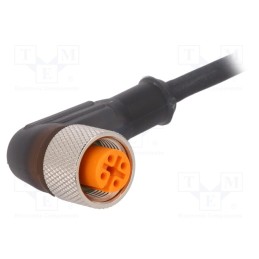 1 pcs x LUMBERG AUTOMATION - RKWT 4-225/2 M - Connection lead, M12, PIN: 4, angled, 2m, plug, 250VAC, 4A, -25÷80°C