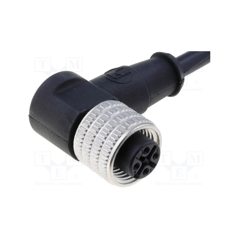 1 pcs x LUMBERG AUTOMATION - RKWT 4-225/5 M - Connection lead, M12, PIN: 4, angled, 5m, plug, 250VAC, 4A, -25÷80°C