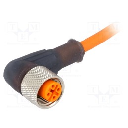 1 pcs x LUMBERG AUTOMATION - RKWT 4-3-06/5 M - Connection lead, M12, PIN: 3, angled, 5m, plug, 250VAC, 4A, -25÷80°C
