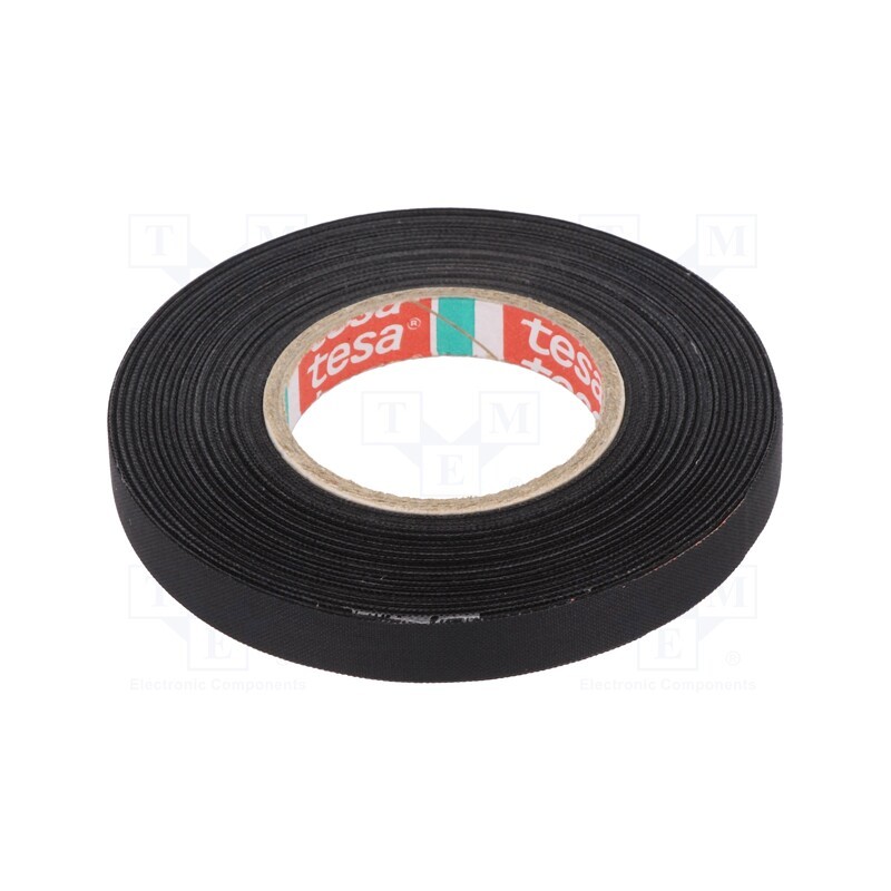 1 pcs x TESA - 51025-00022-10 - Tape: textile, W: 9mm, L: 25m, Thk: 160um, Automotive, rubber, black