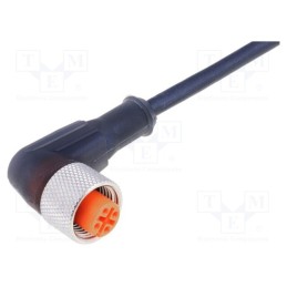 1 pcs x LUMBERG AUTOMATION - RKWT 4-3-224/2 M - Connection lead, M12, PIN: 3, angled, 2m, plug, 250VAC, 4A, -25÷80°C