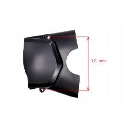 Sprocket cover street 125 oval black horizontal engine with marking 139fmb