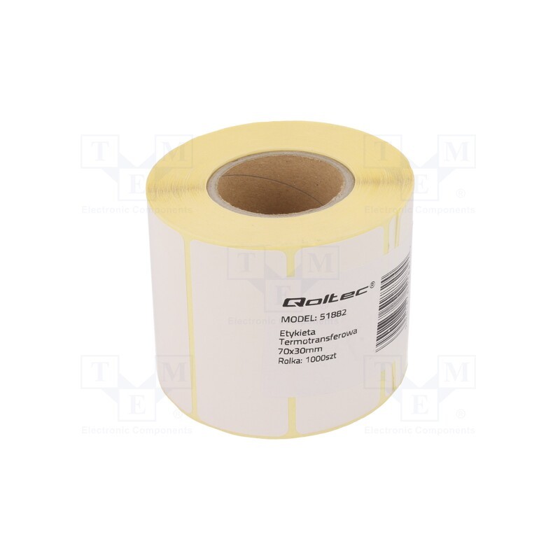 1 rol x QOLTEC - 51882 - Label, white, Character colour: black, QOLTEC-51887