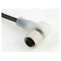 1 pcs x LUMBERG AUTOMATION - RKWT/LED A 4-3-06/5 M - Connection lead, M12, PIN: 3, angled, 5m, plug, 30VAC, 4A, -25÷80°C