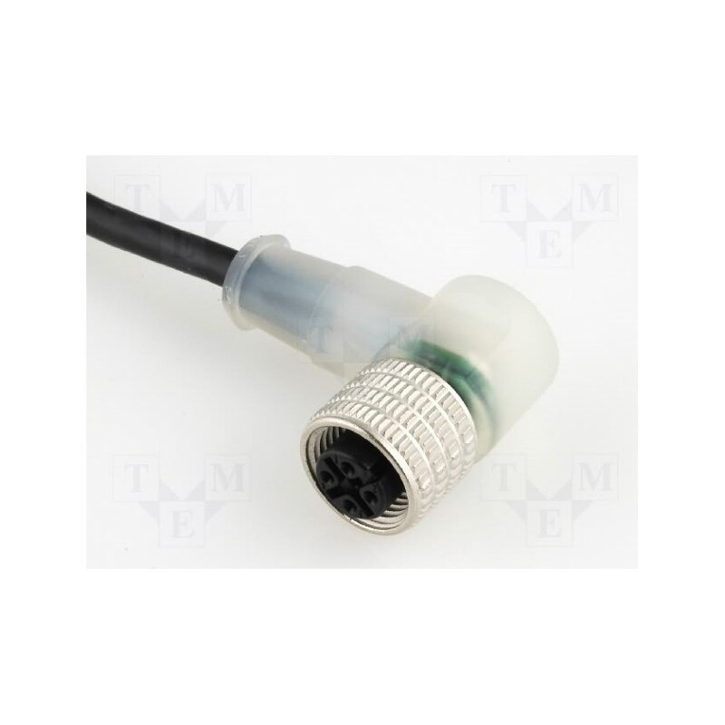 1 pcs x LUMBERG AUTOMATION - RKWT/LED A 4-3-06/5 M - Connection lead, M12, PIN: 3, angled, 5m, plug, 30VAC, 4A, -25÷80°C