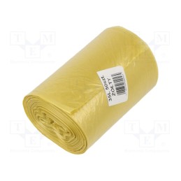 1 rol x PLAST - 554838 - Trash bags, polyetylene LD, yellow, 35l, 50pcs.