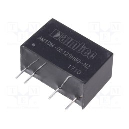 1 pcs x AIMTEC - AM1DM-0512SH60-NZ - Converter: DC/DC, 1W, Uin: 4.5÷5.5V, Uout: 12VDC, Iout: 84mA, SIP7