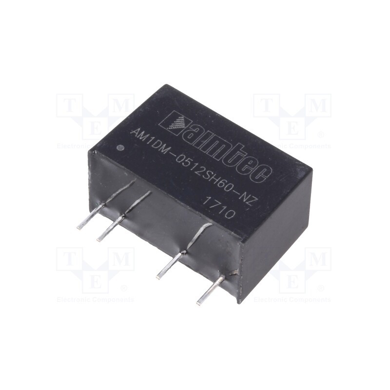 1 pcs x AIMTEC - AM1DM-0512SH60-NZ - Converter: DC/DC, 1W, Uin: 4.5÷5.5V, Uout: 12VDC, Iout: 84mA, SIP7
