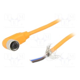 1 pcs x LUMBERG AUTOMATION - RKWTS 4-182/2 M - Connection lead, M12, PIN: 4, angled, 2m, plug, 240VAC, 4A, -25÷80°C