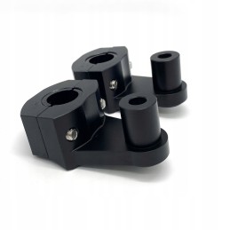 Universal black handlebar mount, 22mm by 22-28mm, height 60 mm
