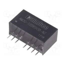 1 pcs x AIMTEC - AM3G-1209SH30-NZ - Converter: DC/DC, 3W, Uin: 9÷18V, Uout: 9VDC, Iout: 333mA, SIP8