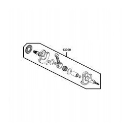 Crankshaft kymco maxxer 450 mxu 400 13000 pwb1 90