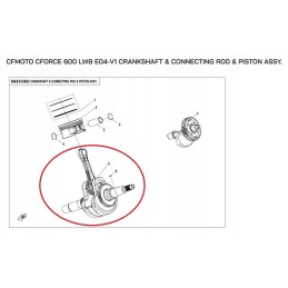Crankshaft cf moto 600 cforce 600 cf600au l 19 20