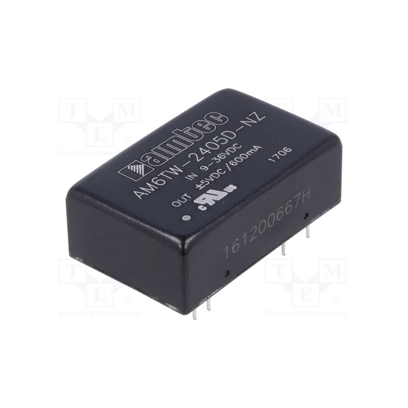 1 pcs x AIMTEC - AM6TW-2405D-NZ - Converter: DC/DC, 6W, Uin: 9÷36V, Uout: 5VDC, Uout2: -5VDC, DIP24