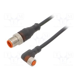 1 pcs x LUMBERG AUTOMATION - RST 3-RKMWV/LED A 3-224/3 M - Connection lead, PIN: 3, 3m, plug, 4A, -25÷80°C, Insulation: PUR