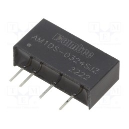 1 pcs x AIMTEC - AM1DS-0324SJZ - Converter: DC/DC, 1W, Uin: 2.97÷3.63V, Uout: 24VDC, Iout: 42mA, SIP7