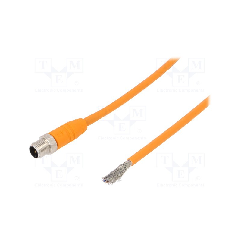 1 pcs x LUMBERG AUTOMATION - RSTS 5-183/5 M - Connection lead, M12, PIN: 5, straight, 5m, plug, 60VAC, 4A, -25÷80°C