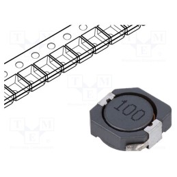 2 pcs x Viking - PSDB1004NT100 - Inductor: wire, SMD, 10uH, 4.4A, 35mΩ, ±20%, 10.3x10.4x4mm