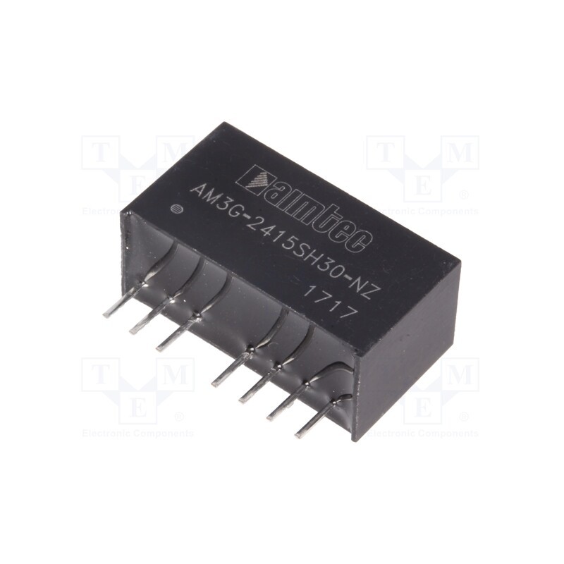 1 pcs x AIMTEC - AM3G-2415SH30-NZ - Converter: DC/DC, 3W, Uin: 18÷36V, Uout: 15VDC, Iout: 200mA, SIP8