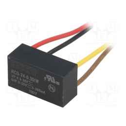 1 pcs x RECOM - RCD-24-0.30/W - Converter: DC/DC, Uin: 4.5÷36V, Uout: 2÷35VDC, Iout: 300mA, cables
