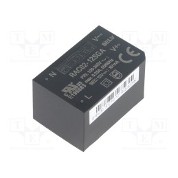 1 pcs x RECOM - RAC02-12SGA - Converter: AC/DC, 2W, 85÷264VAC, 12VDC, Iout: 167mA, 68%, PCB, 3000V