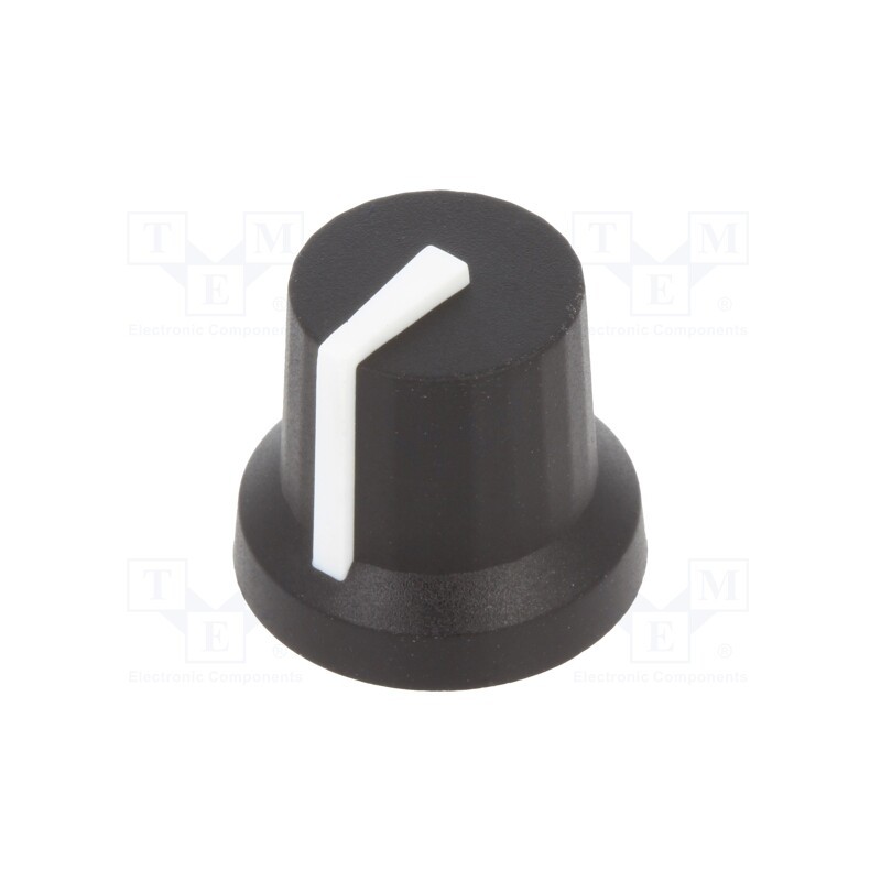 2 pcs x CLIFF - CL170849BR - Knob, with pointer, rubber,plastic, Øshaft: 6mm, Ø16.8x14.5mm