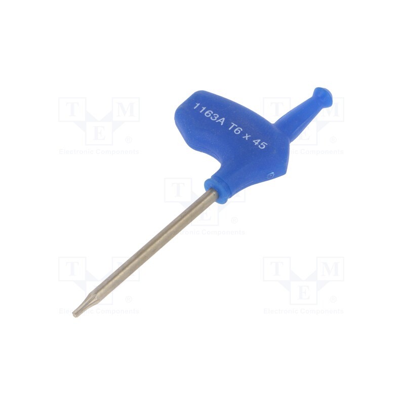 1 pcs x KING TONY - 1163A06R - Wrench, Torx®, TX06, Overall len: 84mm, Working part len: 45mm