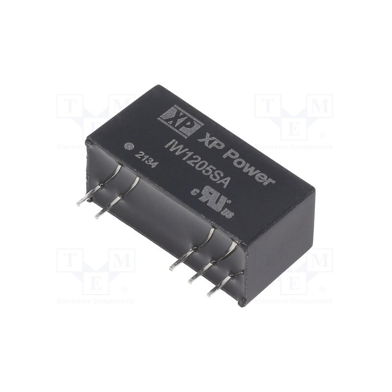 1 pcs x XP POWER - IW1205SA - Converter: DC/DC, 1W, Uin: 9÷18V, Uout: 5VDC, Iout: 200mA, SIP, 650kHz