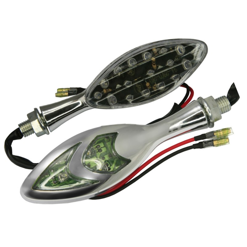 Direction indicators, LED flasher, chrome
