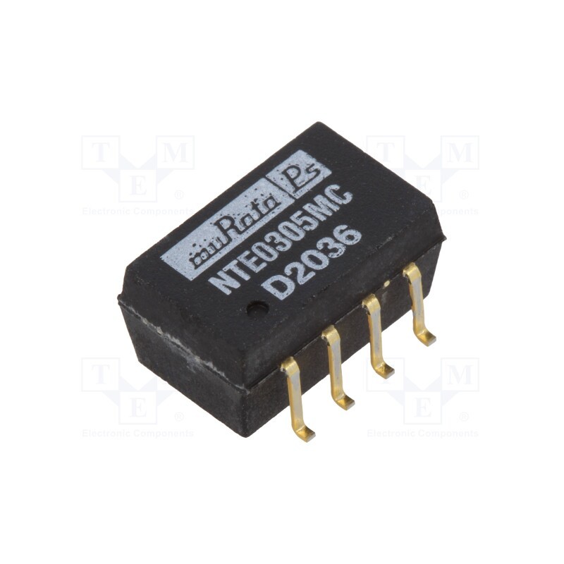 1 pcs x Murata Power Solutions - NTE0305MC - Converter: DC/DC, 1W, Uin: 2.97÷3.63V, Uout: 5VDC, Iout: 200mA, SMD